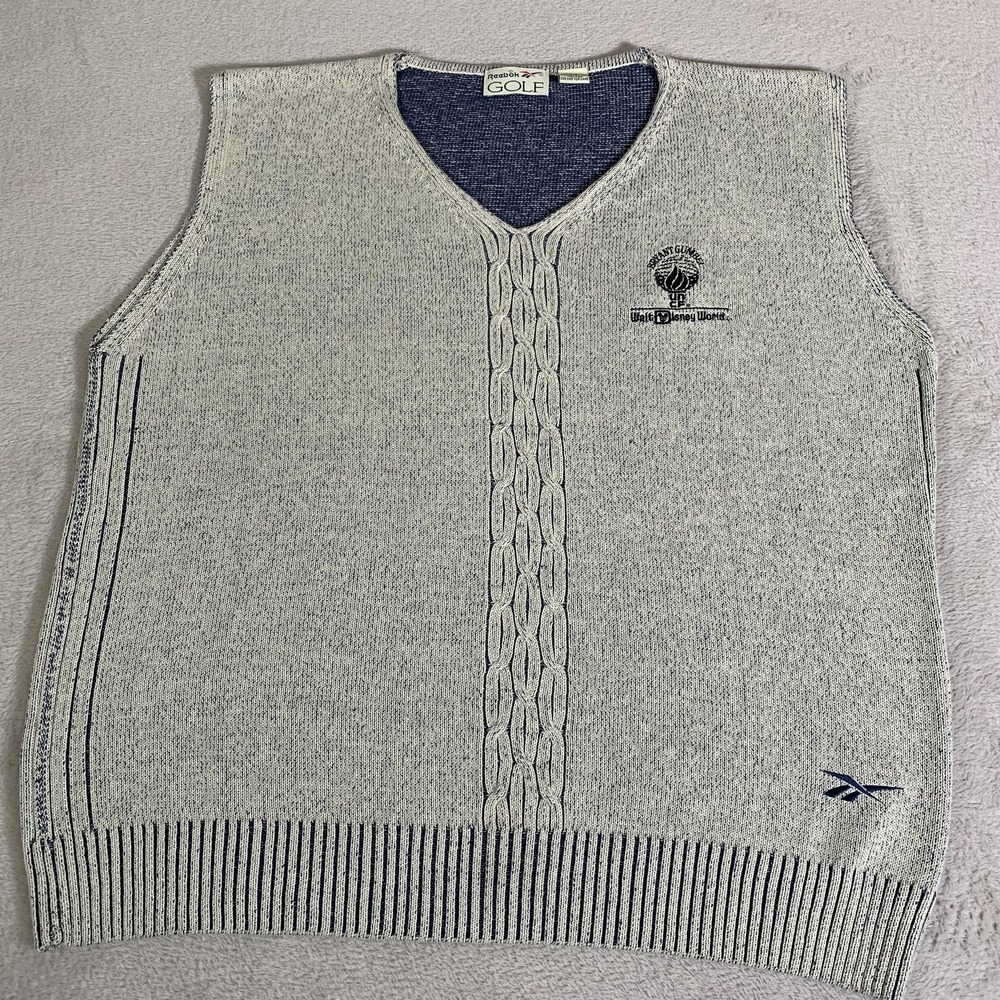 Vintage Reebok Golf Disney World Bryant Gumbel Invitational Cotton Knit Sweater